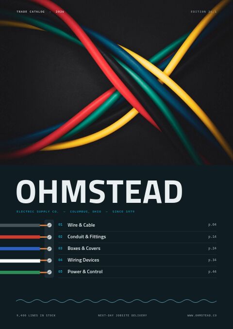Electrical Supplies Premium catalog template cover