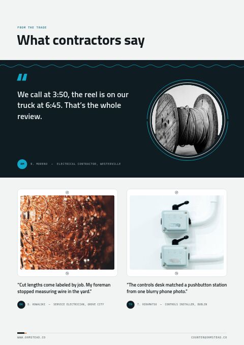 Electrical Supplies Premium — Testimonials page