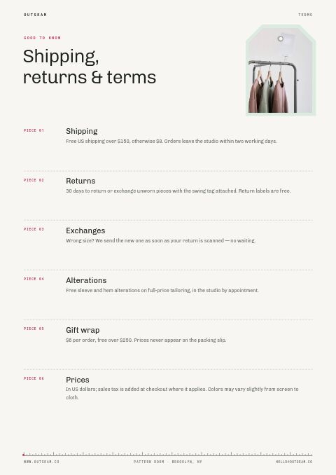 Fashion Premium — Notes / Terms page