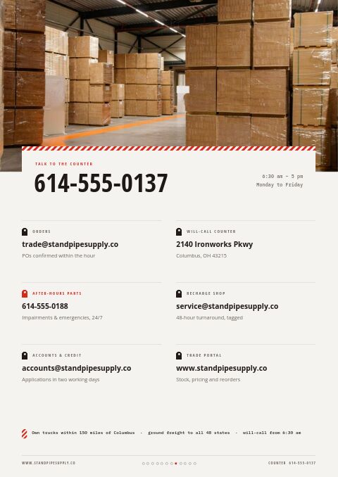 Fire Protection Premium — Contact / Info page