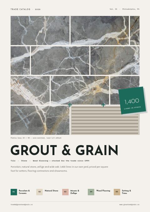 Flooring & Tile Premium catalog template cover