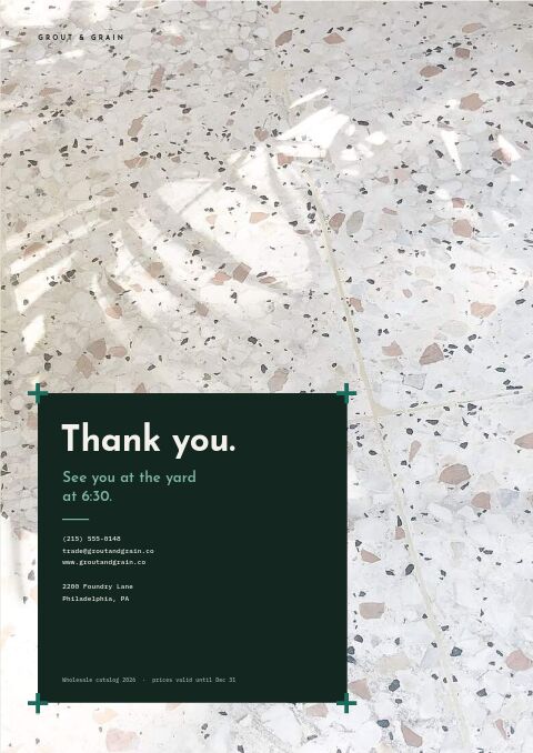 Flooring & Tile Premium — Back Cover page