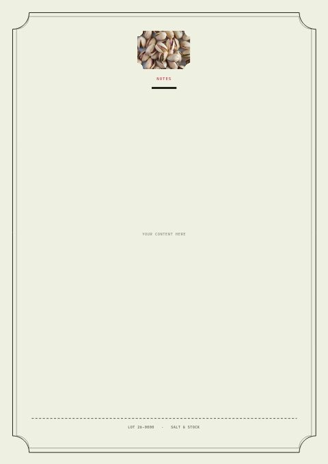 Food & Beverage Premium — Framed Blank page