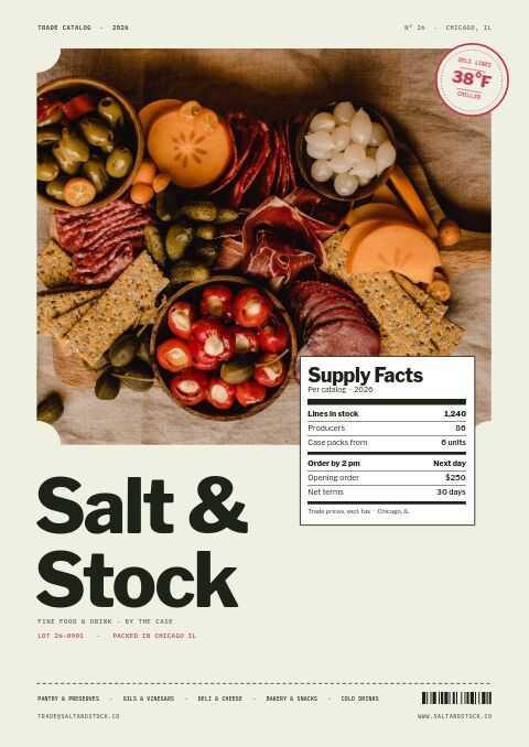 Food & Beverage Premium catalog template cover