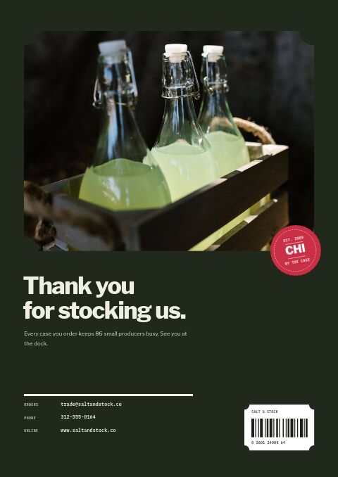 Food & Beverage Premium — Back Cover page
