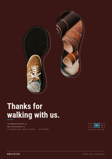 Footwear Premium — Back Cover page