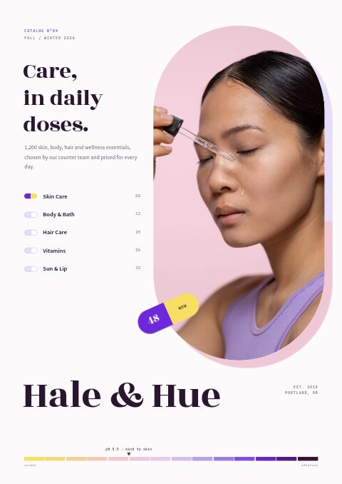 Health & Beauty Premium catalog template cover