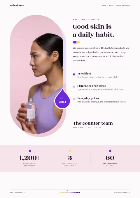 Health & Beauty Premium — Welcome / About page