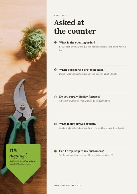 Home & Garden Premium — FAQ page