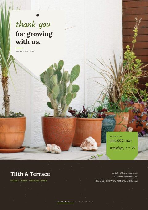 Home & Garden Premium — Back Cover page