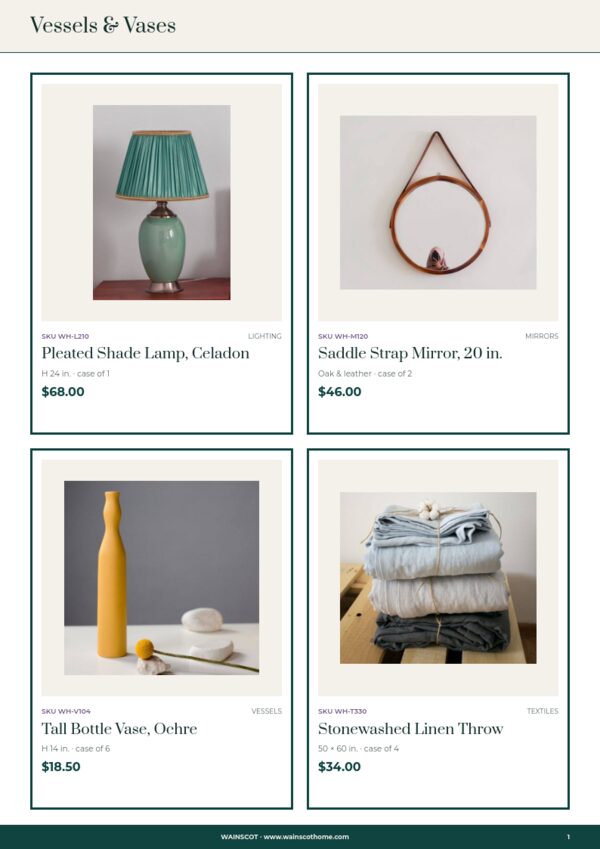 Home Decor Premium — product page, 2 × 2 grid