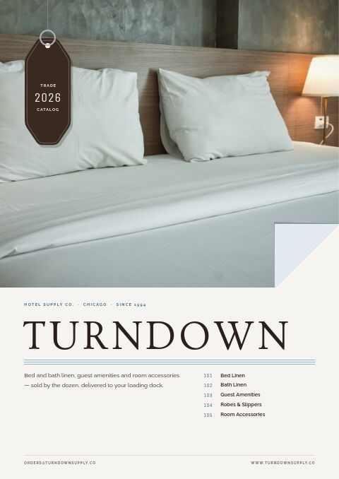 Hotel Supplies Premium catalog template cover