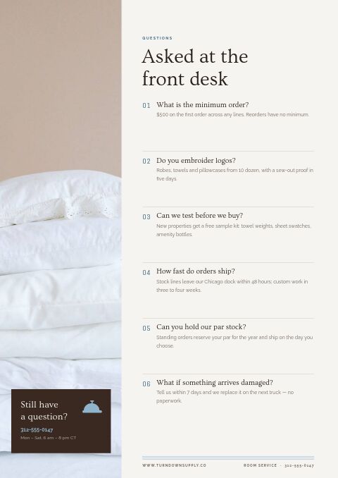 Hotel Supplies Premium — FAQ page