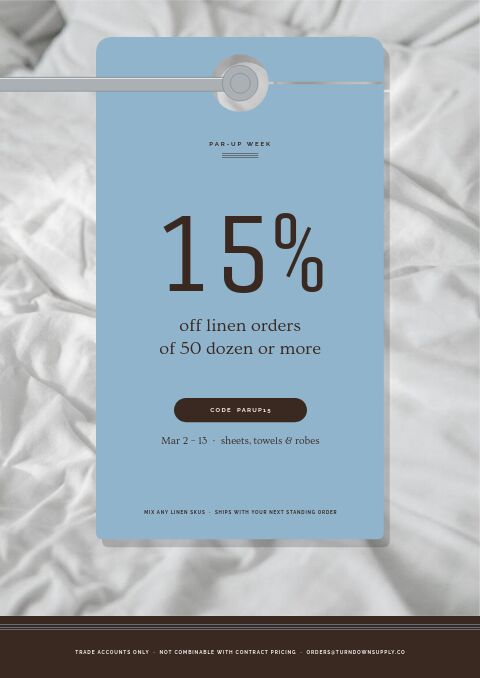 Hotel Supplies Premium — Promo / Sale page