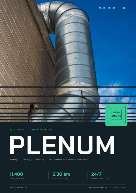 HVAC Supplies Premium catalog template cover