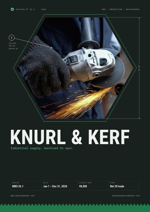 Industrial Supplies Premium catalog template cover