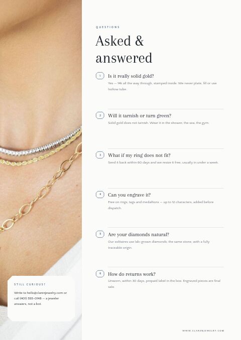 Jewelry Premium — FAQ page