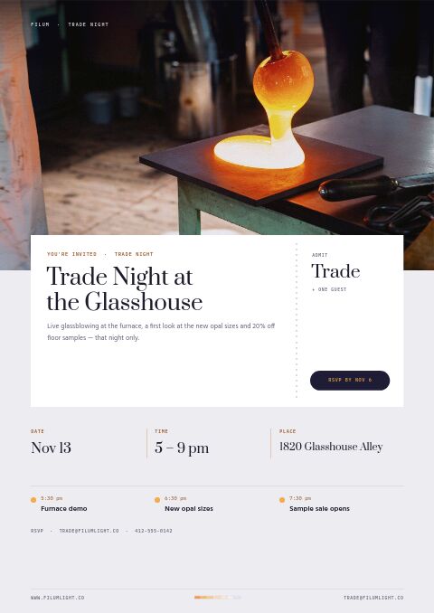 Lighting Premium — Event / Launch page