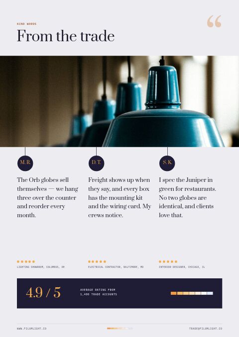 Lighting Premium — Testimonials page