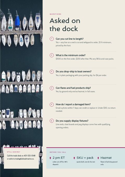 Marine & Boating Premium — FAQ page