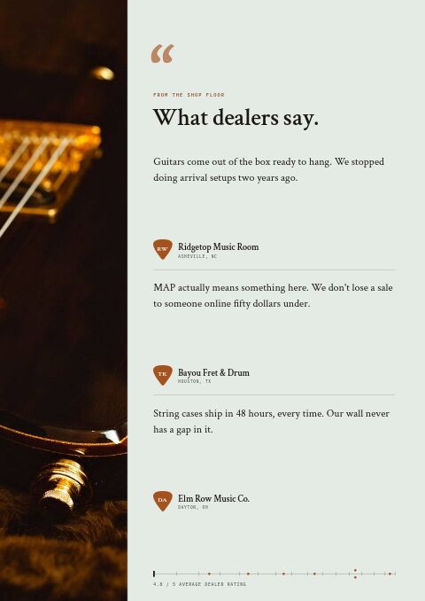Music & Instruments Premium — Testimonials page