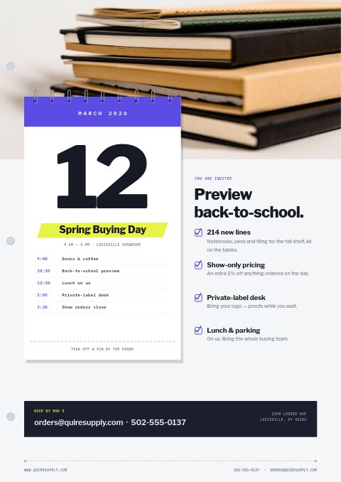 Office Supplies Premium — Event / Launch page