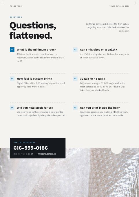 Packaging Premium — FAQ page