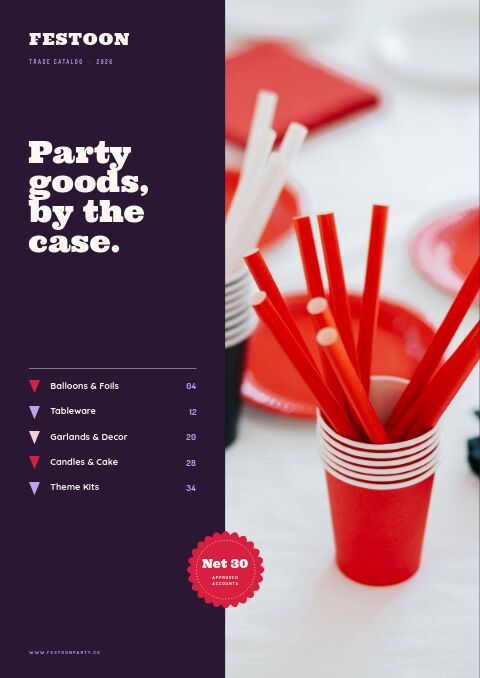 Party Supplies Premium — Cover · split page