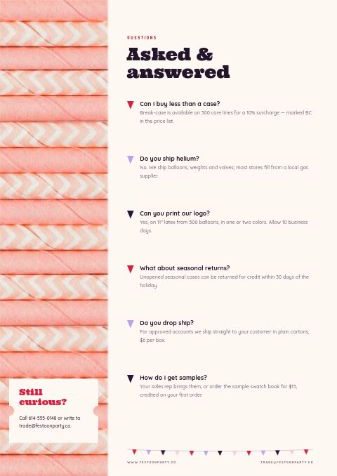 Party Supplies Premium — FAQ page