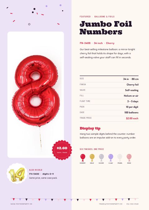 Party Supplies Premium — Featured Product page