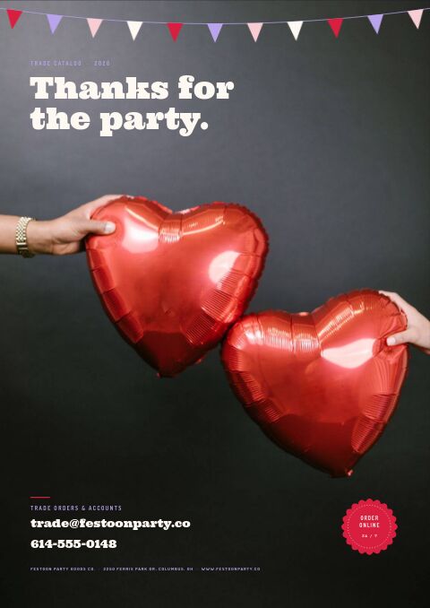 Party Supplies Premium — Back Cover page