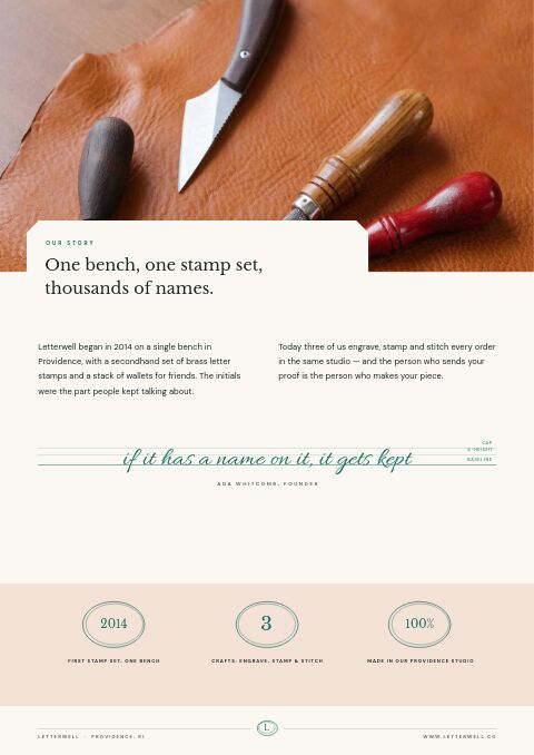 Personalized Products Premium — Brand Story page