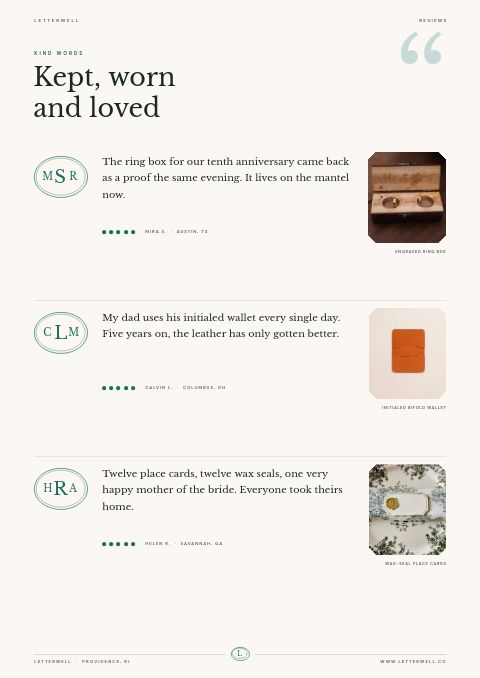Personalized Products Premium — Testimonials page