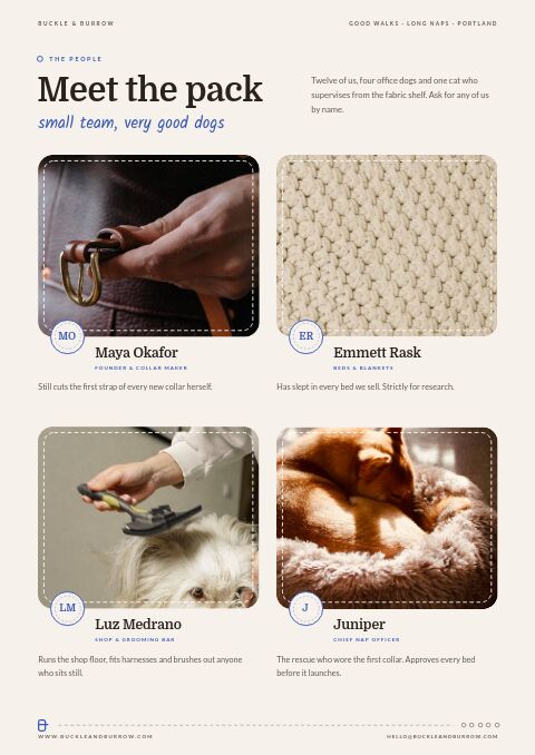 Pet Supplies Premium — Meet the Team page