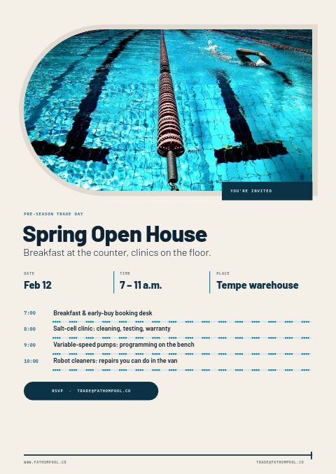 Pool & Spa Premium — Event / Launch page