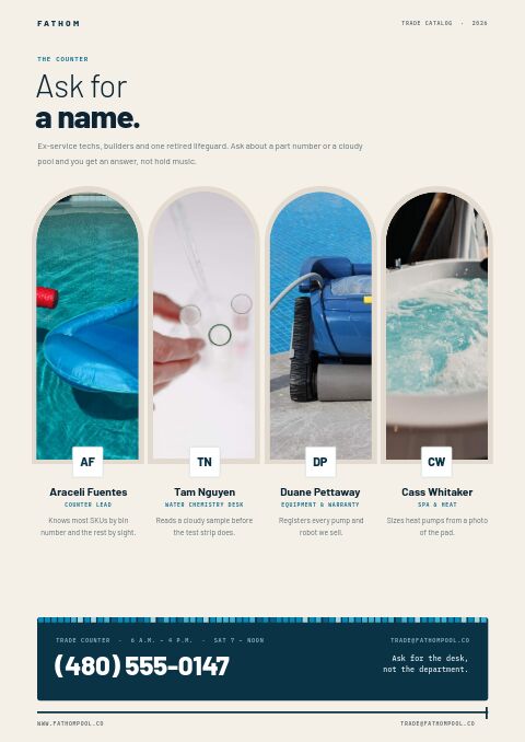 Pool & Spa Premium — Meet the Team page