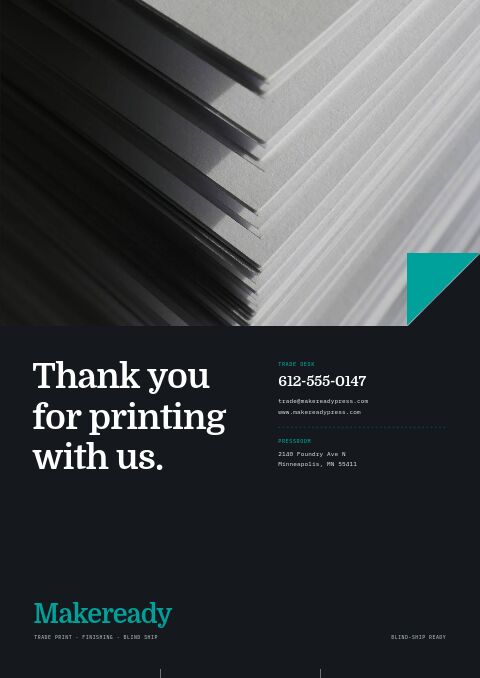 Printing Services Premium — Back Cover page