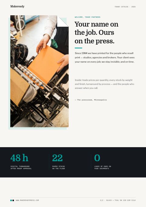 Printing Services Premium — Welcome / About page