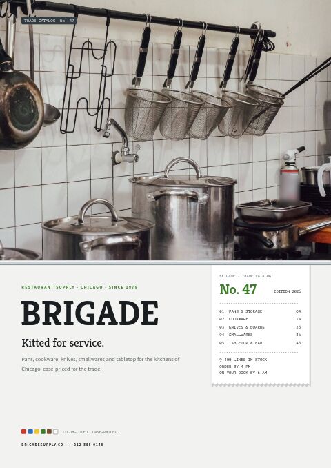 Restaurant Supplies Premium catalog template cover