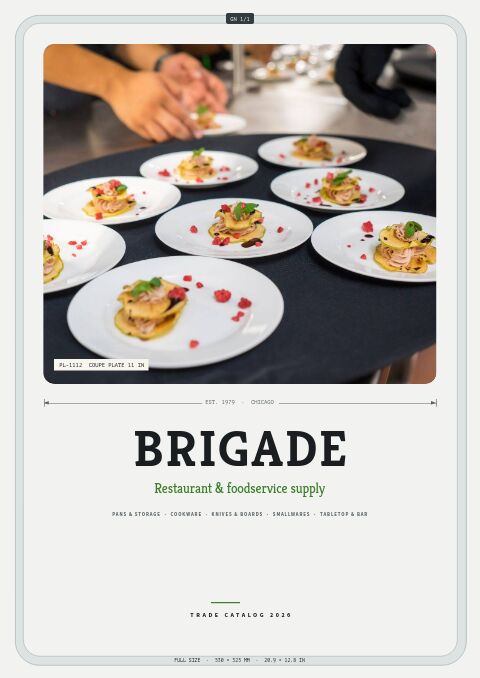 Restaurant Supplies Premium — Cover · framed page