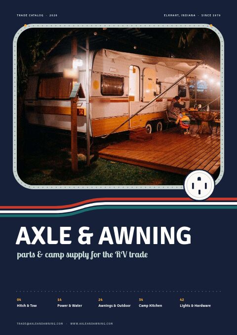 RV & Camping Equipment Premium catalog template cover
