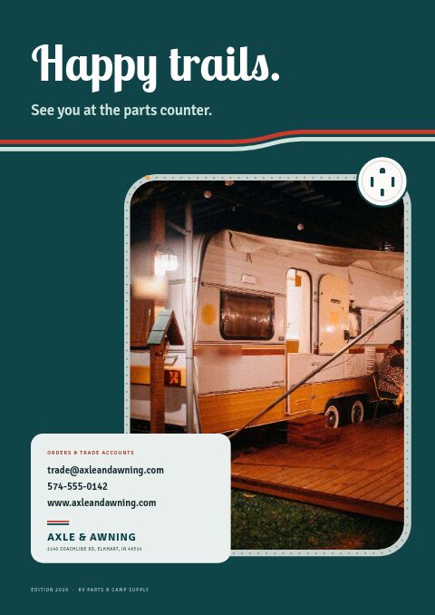RV & Camping Equipment Premium — Back Cover page