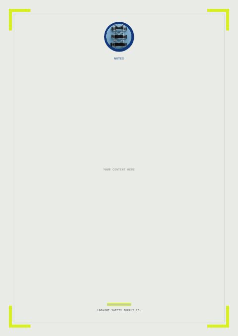 Safety Equipment Premium — Framed Blank page