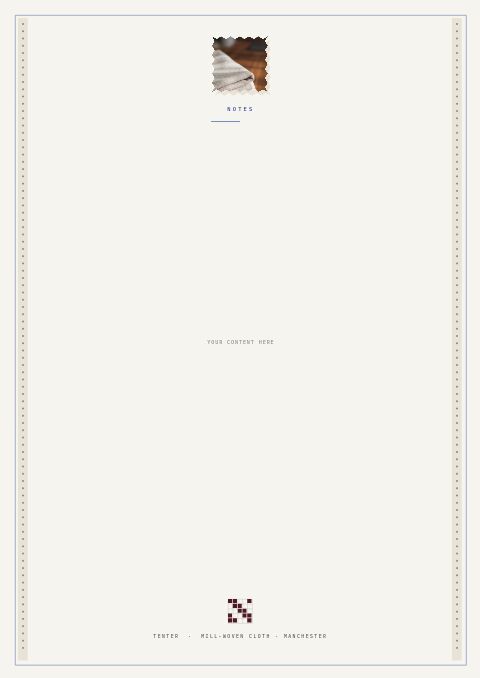 Textiles & Fabrics Premium — Framed Blank page