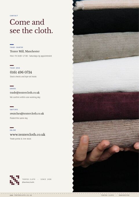 Textiles & Fabrics Premium — Contact / Info page