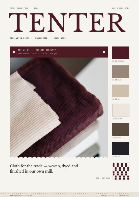 Textiles & Fabrics Premium catalog template cover