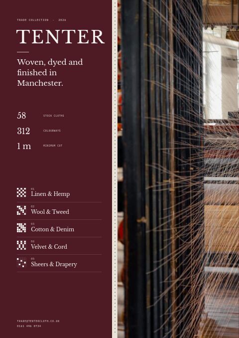 Textiles & Fabrics Premium — Cover · split page
