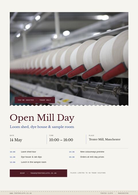Textiles & Fabrics Premium — Event / Launch page