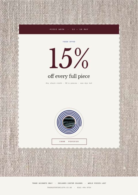 Textiles & Fabrics Premium — Promo / Sale page