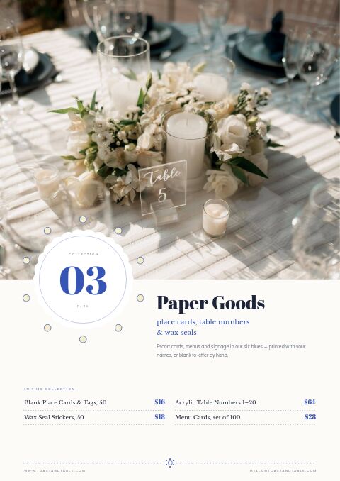 Wedding Supplies Premium — Collection Divider page